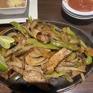 Beef fajitas