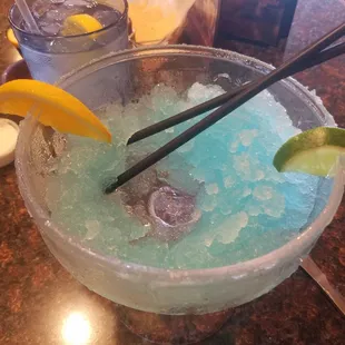 Very disappointed. I left my drink like this because I was unable to drink it. It was only blue ice!