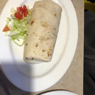Bean and cheese burrito