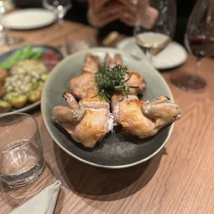 a plate of food on a table