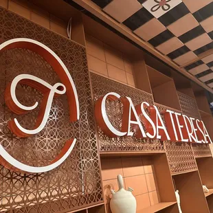 the entrance to the restaurant