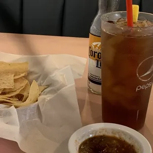 Best salsa and iced tea ever