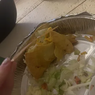 Wooden stick of some sort in my taco