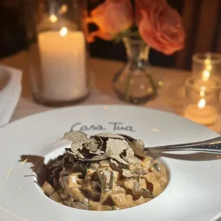 Fettuccine au Fungi with Black Truffle