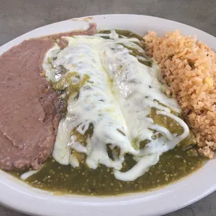 chicken enchilada plate ~ $10