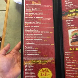 Yum- more menu and breakfast tacos that are awesome!!