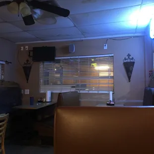 Not a great appearance - needs new ceiling tiles, furniture and lighting.