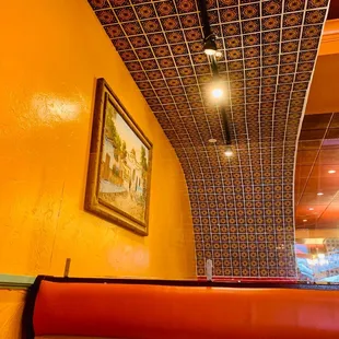 the interior of a mexican restaurant