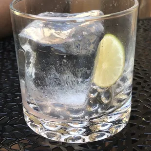 This pic was taken after it melted down some. Probably 70% ice by volume for a $12 cocktail. Criminal IMO