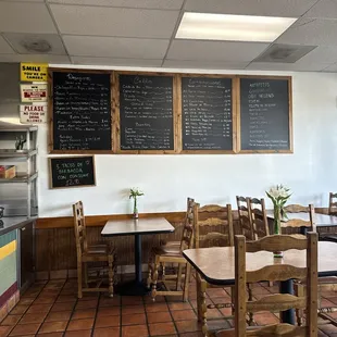 Menu as of June 2024
