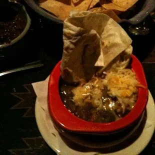 Green Chile Stew w/ Flour Tortilla