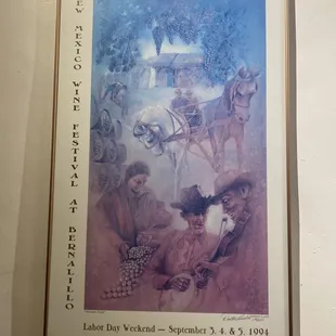 Casa Vieja.  7th annual Bernalillo Wine Festival poster, circa 1994.
