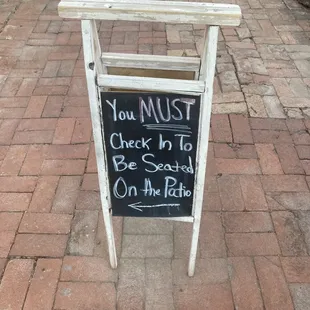 Casa Vieja.  Patio sign.