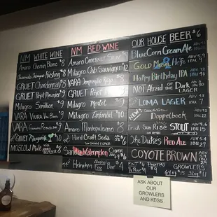 Best beer menu in all of Albuquerque, Rio Rancho, Bernalillo, and of course, Corrales!