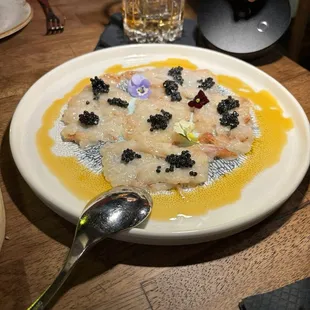 Gamba roja carpaccio