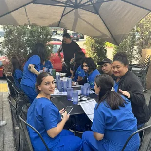 People celebrating happy Thursday on casa villa