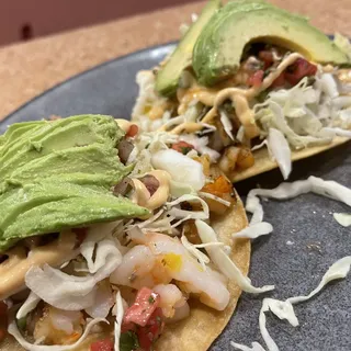 SHRIMP TOSTADAS