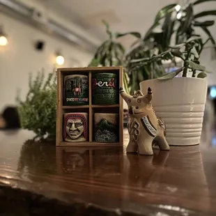 a small figurine on a table