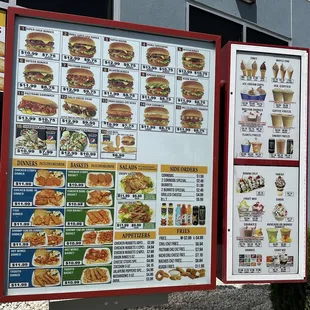 Drive-thru menu