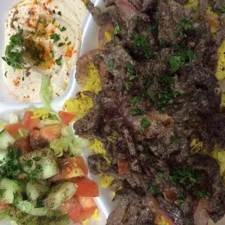 Lamb and Beef Shawarma Sandwich