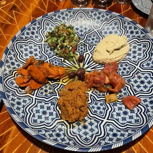 Moroccan Salad served with a size of fresh house-made bread