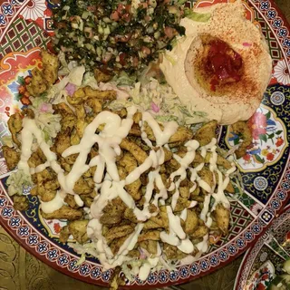 Chicken Shawarma Platter over Salad