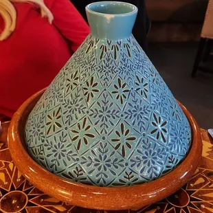 Beautiful presentation of the Honey Lamb Tagine