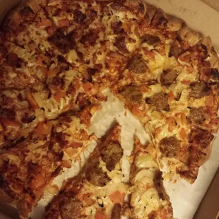 Sent 1st pizza back &amp; got an even greasier pizza in its place!