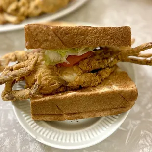 Fried soft shell crab loaf