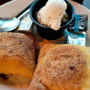 Sopapillas with vanilla bean ice cream
