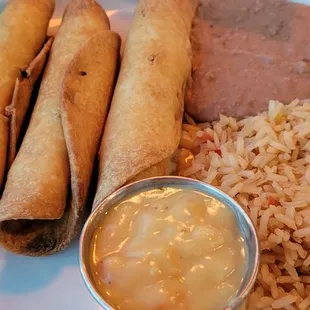 Bacon and chicken flautas