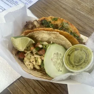 Chicken and Birria Taco