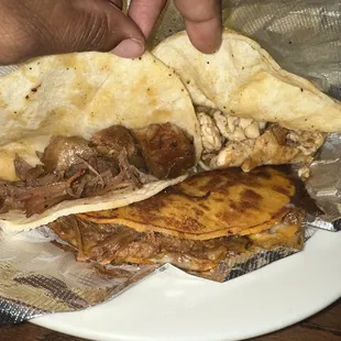 3 tacos for 11.99.  1 birria street taco, 1 Chicken Street Tacos and 1 Carnitas Street Tacos