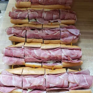 a stack of subs