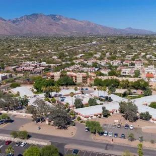 An aerial view of the facility.
