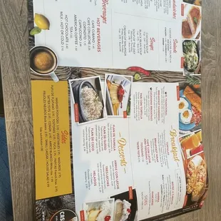 Breakfast menu