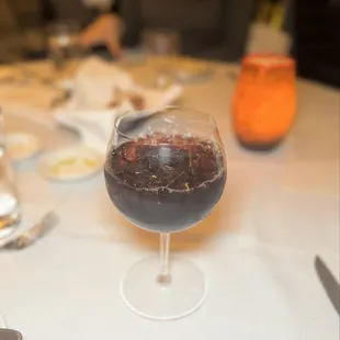 Traditional Spanish sangria with Tempranillo, brandy, and fresh fruit