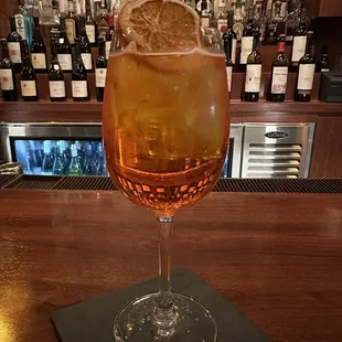 NA Aperol Spritz.... So refreshing. You wouldn&apos;t know it was zero proof!