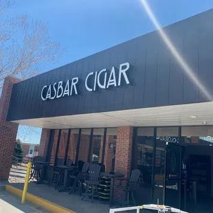 the front of the building