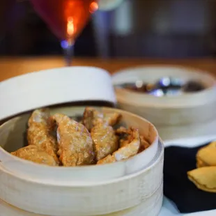 chicken wings and fried chicken, food