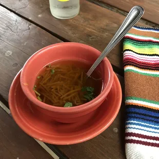 Fideo - very light with cilantro