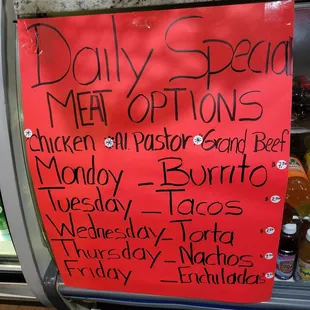 Updated specials 10/2022... $2 al pastor tacos daily too