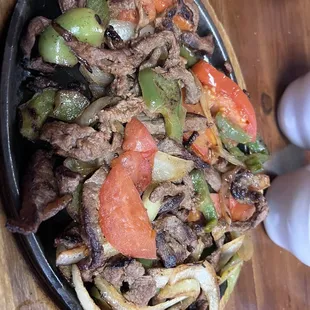 Steak fajitas