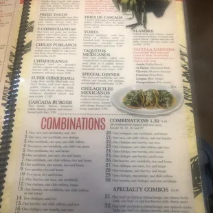 the menu