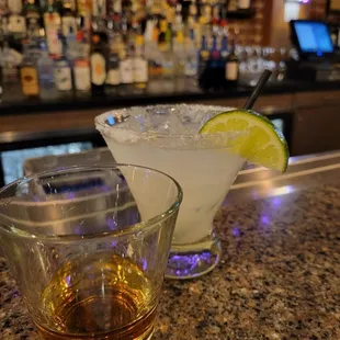 Top Shelf margarita with grand on the side... thats how we do it.
