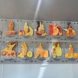 Some of the drinks they offer.
