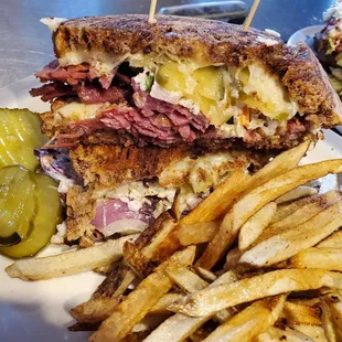 a sandwich and french fries