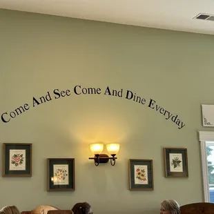 Cute decor in this busy place!