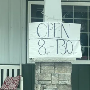 New hours that what Yelp originally listed.