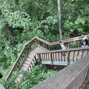 There&apos;s about 4-5 of these sets of stairs